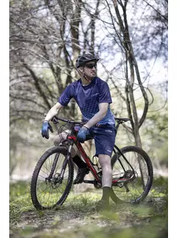 FORCE Cyklistické šortky s vyjímatelnou vložkou BLADE MTB, modrý 900319