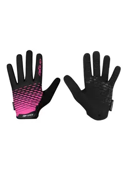 FORCE Dámské cyklistické rukavice MTB ANGLE, růžové a černé 905723