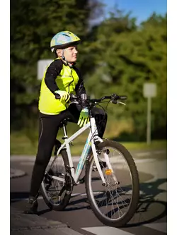 FORCE Dětské cyklistické kalhoty se šlemi REFLEX LINE KID, Černá 900396