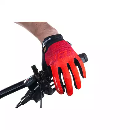 FORCE unisex cyklistické rukavice FORCE MTB SWIPE red 905727