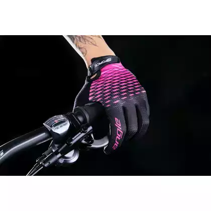 FORCE Dámské cyklistické rukavice MTB ANGLE, růžové a černé 905723