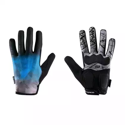 FORCE Letní cyklistické rukavice MTB CORE, modrý, 9057292