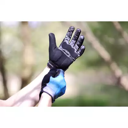 FORCE Cyklistické rukavice MTB CORE, modrý, 9057292