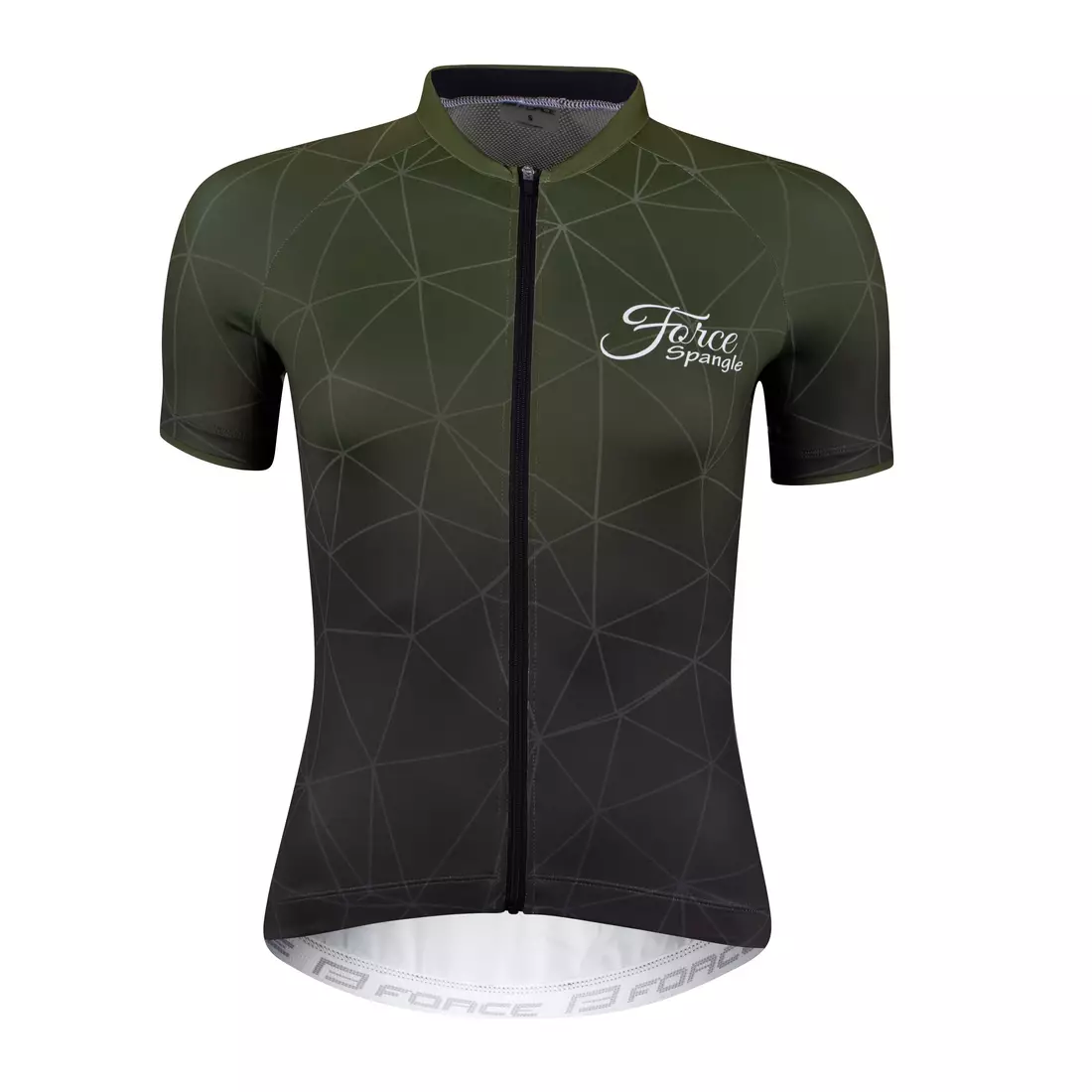 FORCE SPANGLE dámský cyklistický dres, ARMY/zelená