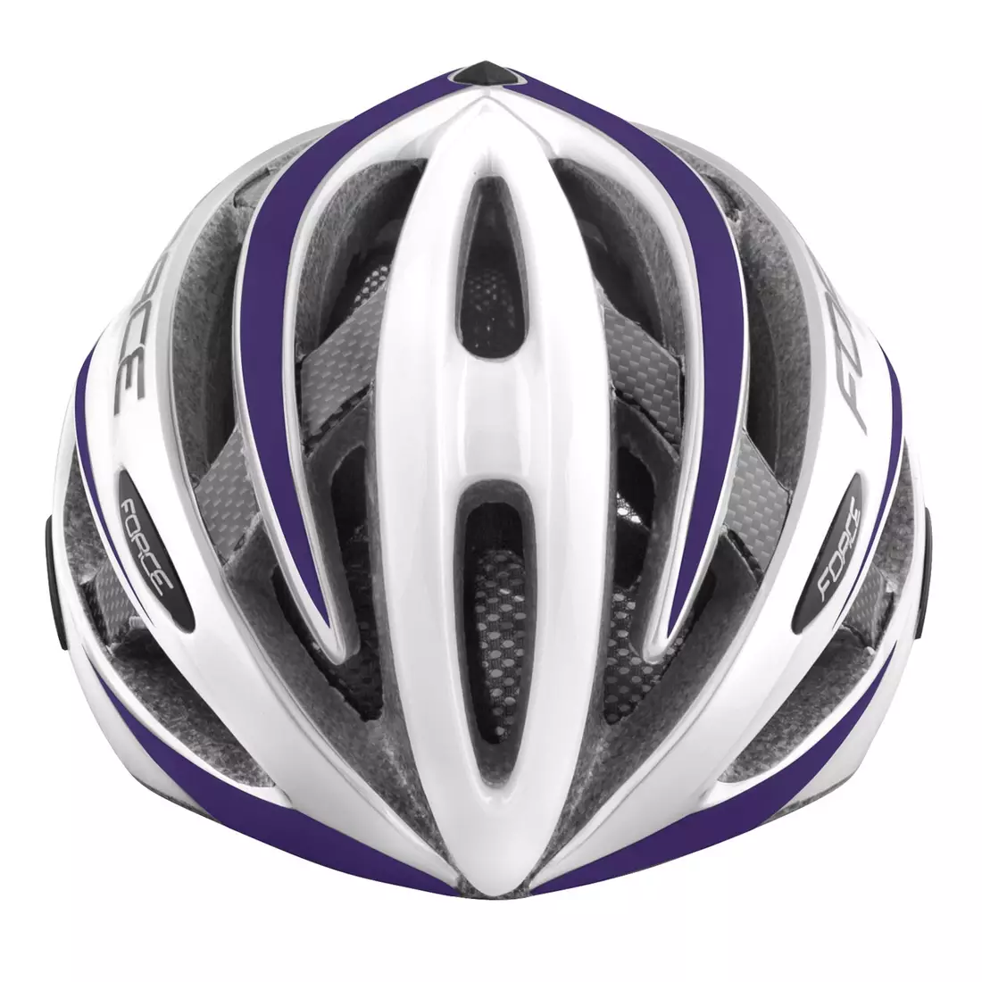 FORCE cyklistická přilba ROAD white/purple 9026195