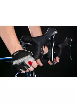 FORCE cyklistické rukavice RIVAL, černá a šedá, 9052441