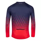 FORCE cyklistický dres s dlouhým rukávem MTB ANGLE, modrá červená, 9001446