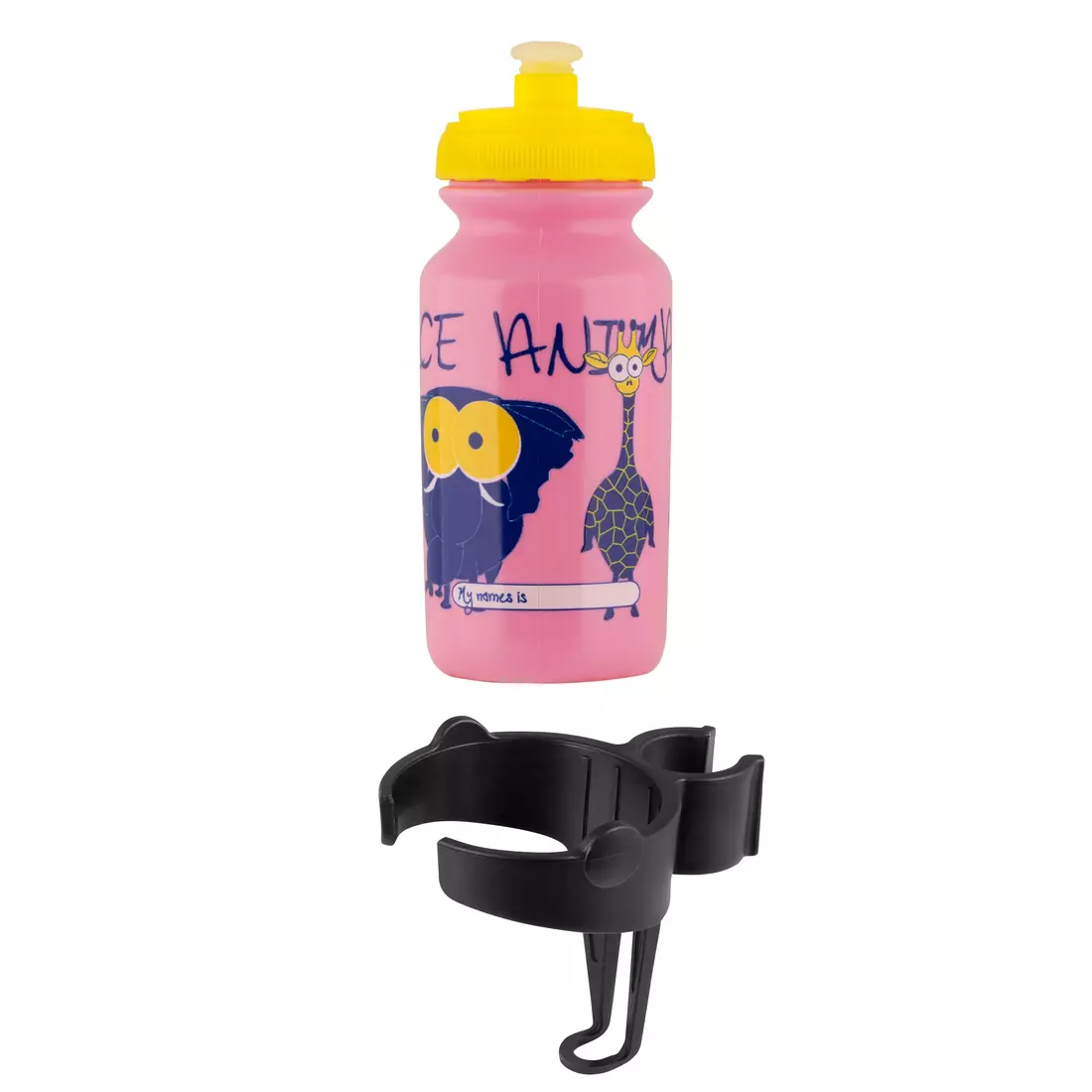 FORCE dětská láhev na vodu s rukojetí ZOO 0,3L pink 25094