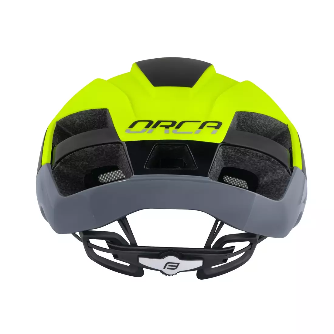 FORCE silniční cyklistická helma ORCA fluo/grey