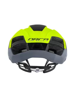 FORCE silniční cyklistická helma ORCA fluo/grey