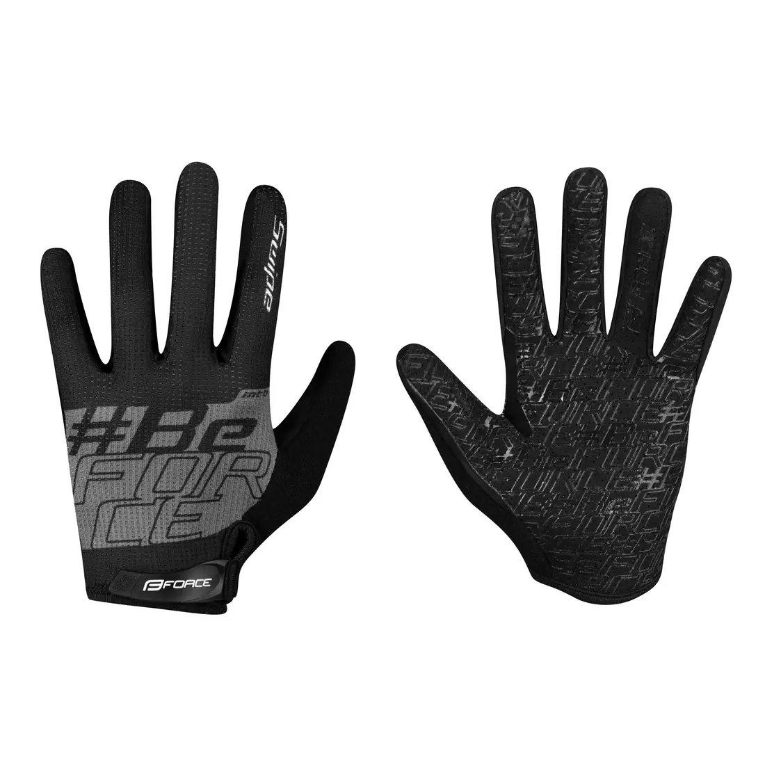 FORCE unisex cyklistické rukavice MTB SWIPE black/grey 905725-S