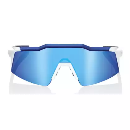 100% sportovní brýle SPEEDCRAFT SL (HiPER Blue Multilayer Mirror Lens) Matte White/Metallic Blue STO-61002-407-01