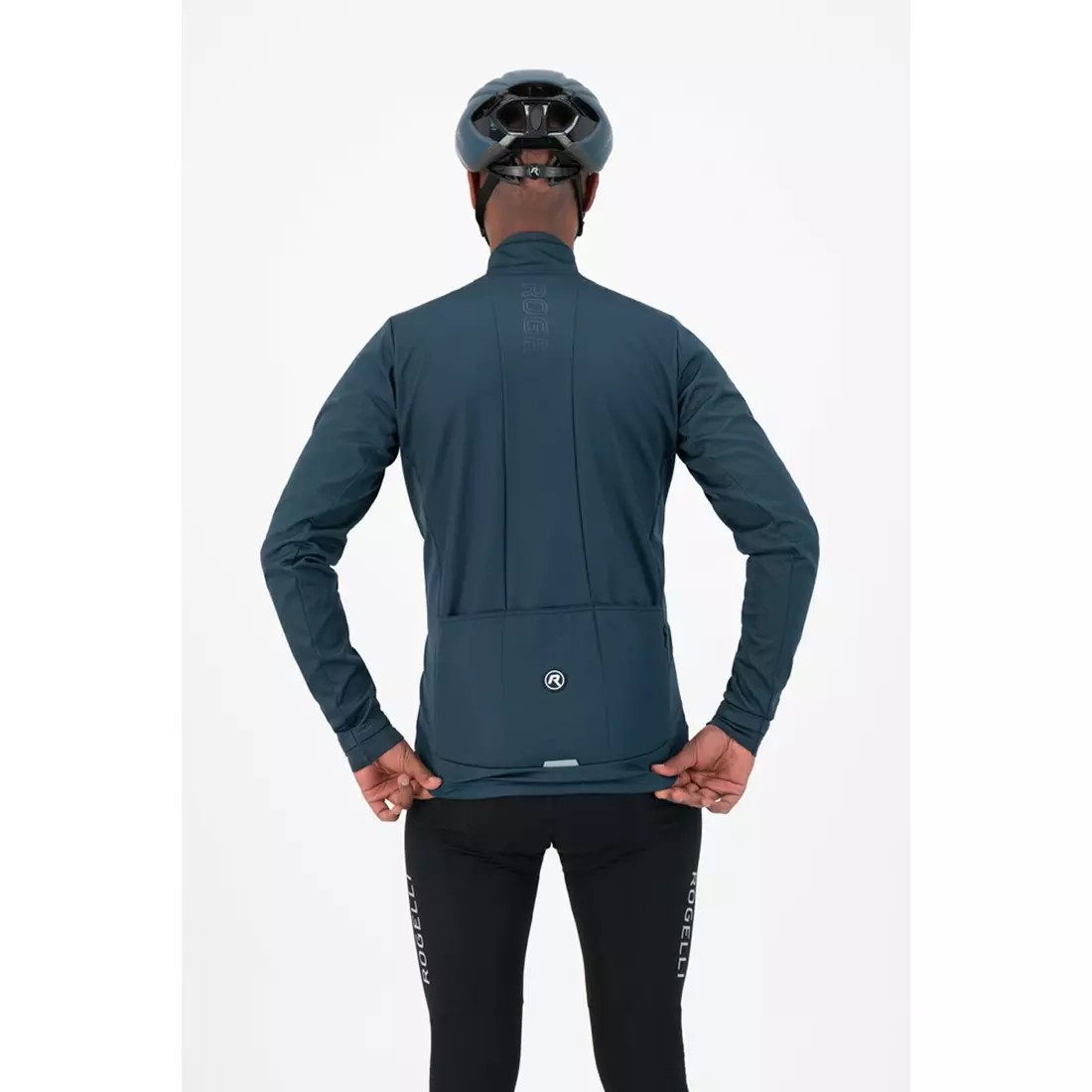 Rogelli Pánská cyklistická bunda, Softshell, ESSENTIAL modrý, ROG351030