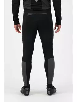 Rogelli Pánské zateplené cyklistické kalhoty se šlemi ESSENTIAL HI VIS Černá ROG351016