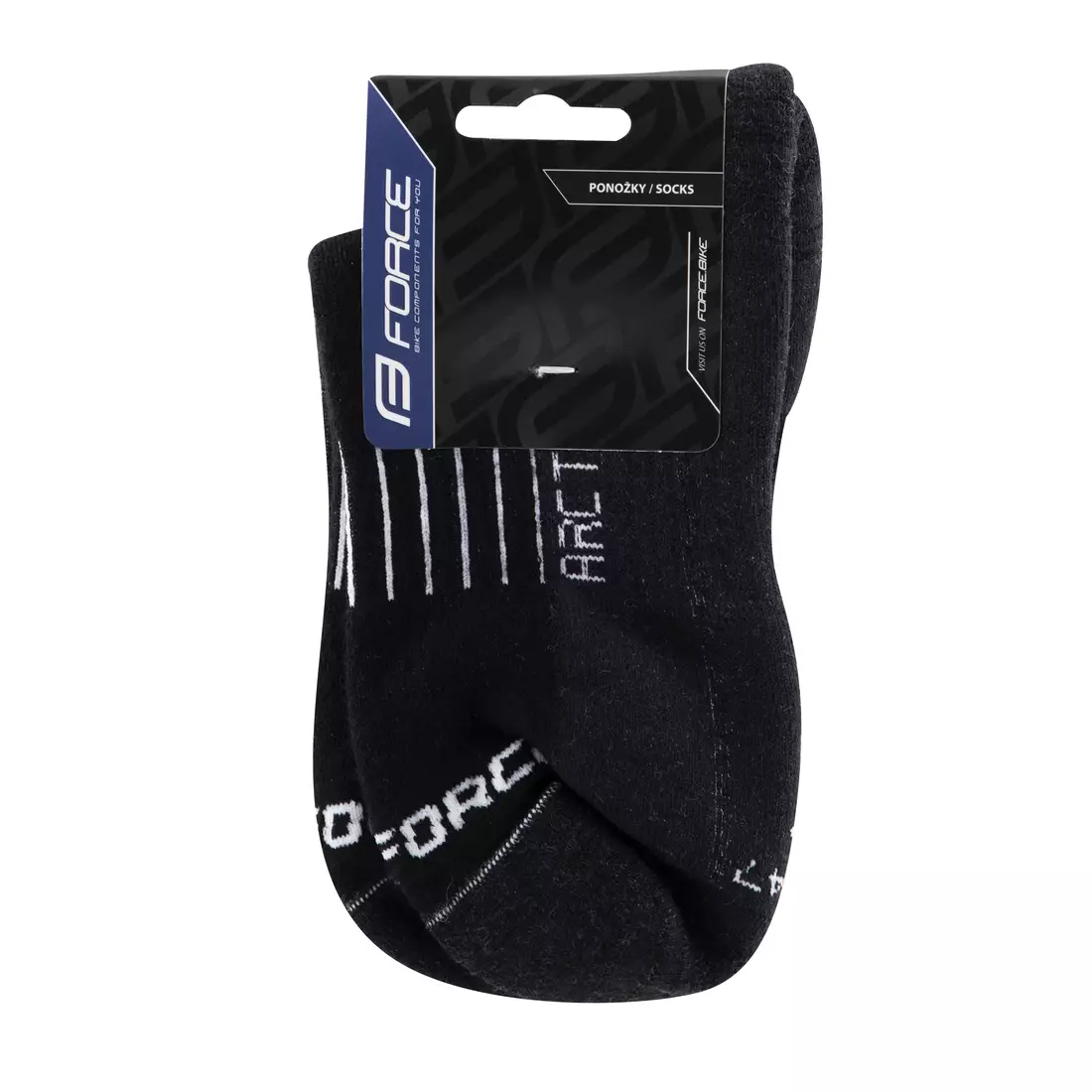 FORCE Cyklistické / sportovní ponožky ARCTIC, Černý a bílý 9009154
