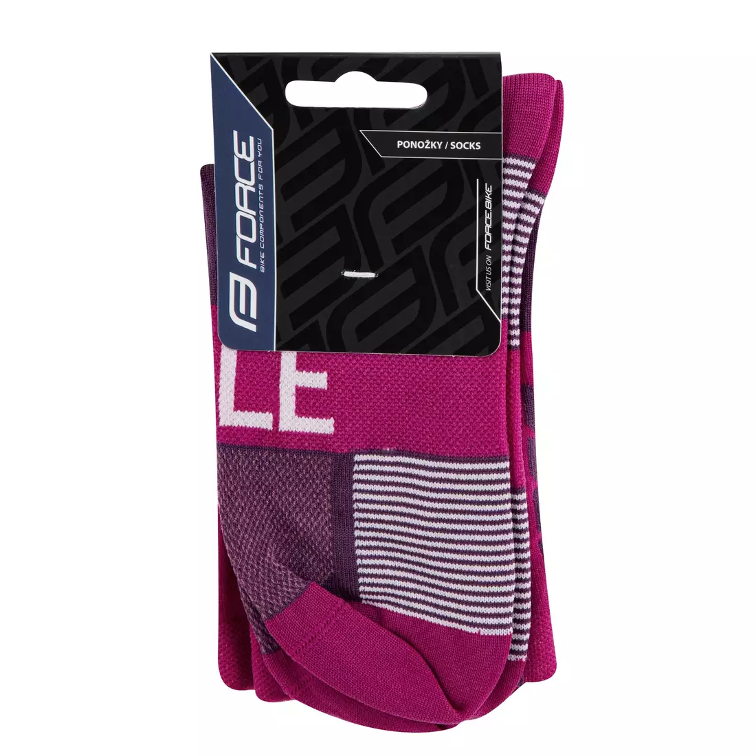 FORCE HALE cyklistické/sportovní ponožky, fialový
