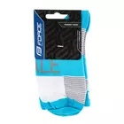 FORCE HALE cyklistické/sportovní ponožky, modro-šedo-bílá