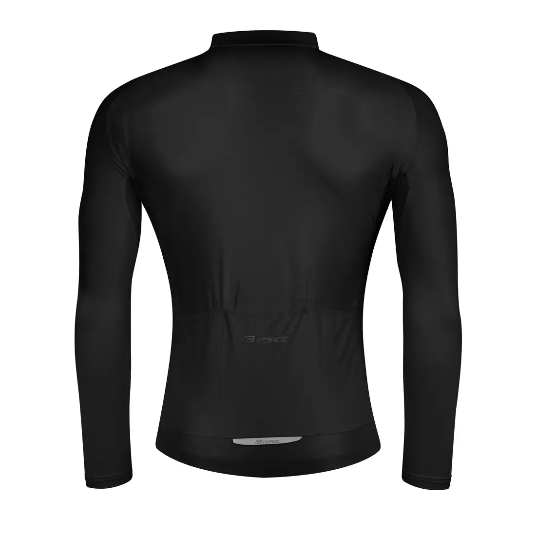 FORCE PURE Cyklistická košile s dlouhým rukávem, černá