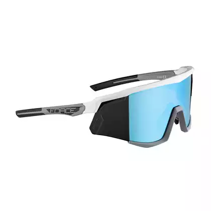 FORCE SONIC cyklistické / sportovní brýle, bílá a šedá