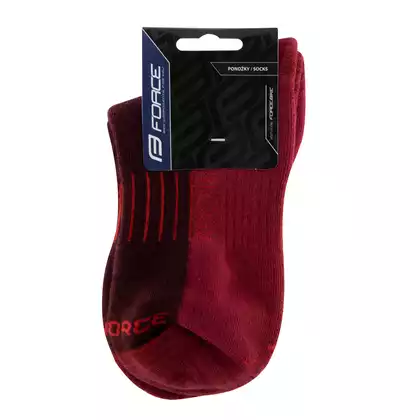 FORCE Cyklistické / sportovní ponožky ARCTIC, kaštanově červená, 9009156