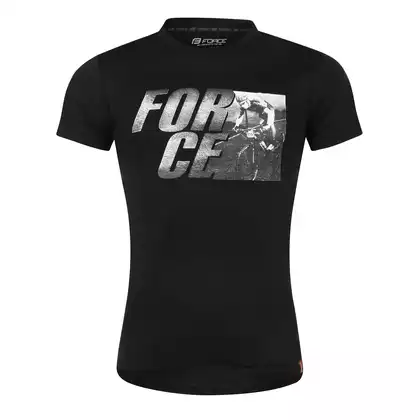 FORCE T-shirt FORCE SPIRIT, czarna XS 90783-XS