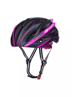 FORCE cyklistická helma BULL, černá a růžová, 902908