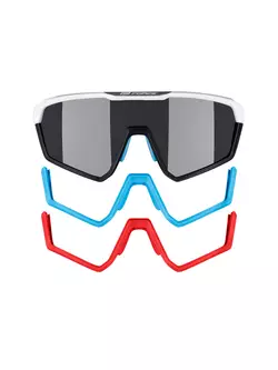 FORCE cyklistické / sportovní brýle APEX, bílá a šedá, 910891