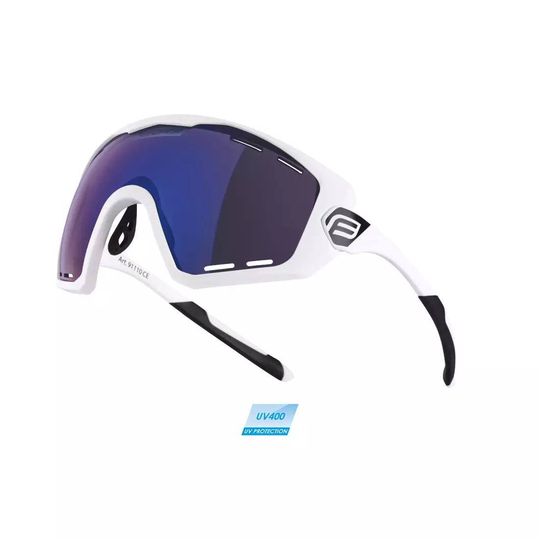 FORCE cyklistické / sportovní brýle OMBRO PLUS white 91110