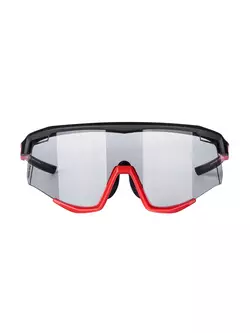 FORCE cyklistické / sportovní brýle SONIC, Fotochromní, černá a červená, 910957