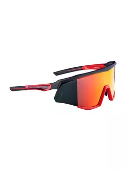 FORCE cyklistické / sportovní brýle SONIC, černá a červená, 910950