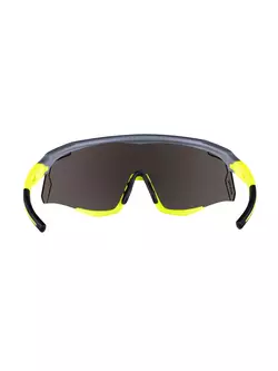 FORCE cyklistické / sportovní brýle SONIC, šedo-fluo, 910954
