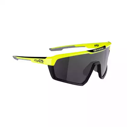 FORCE cyklistické / sportovní brýle APEX, fluo-černá, 910892