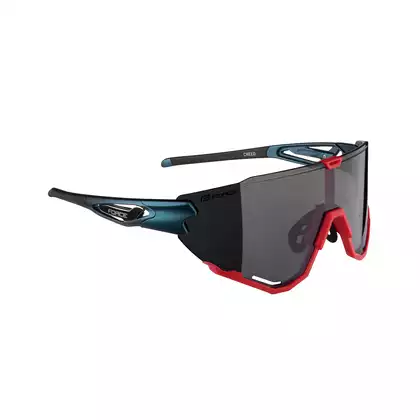 FORCE cyklistické / sportovní brýle CREED červená modrá, 91179