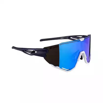 FORCE cyklistické / sportovní brýle CREED modrá a bílá, 91183