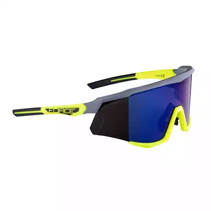 FORCE cyklistické / sportovní brýle SONIC, šedo-fluo, 910954