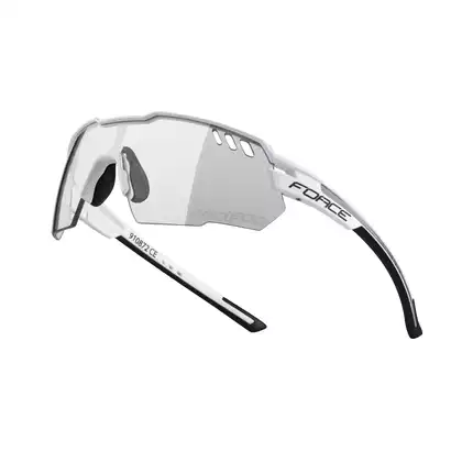 FORCE sportovní brýle AMOLEDO, bílé fotochromní čočky 910872