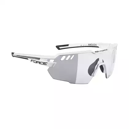 FORCE sportovní brýle AMOLEDO, bílé fotochromní čočky 910872