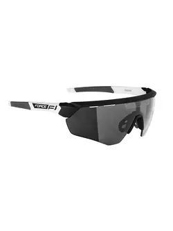 FORCE sluneční brýle ENIGMA, černé a bílé matné, černé čočky 91162