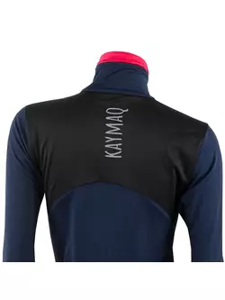KAYMAQ JWSW-100 dámská zimní softshellová cyklistická bunda modrý-černá