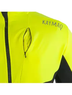 KAYMAQ KYQLS-001 pánská cyklistická mikina námořnická fluor žluto-černá softshell