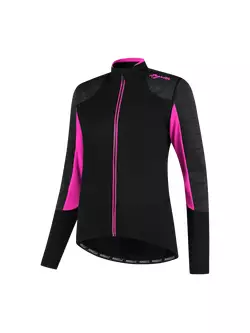 ROGELLI dámská zimní cyklistická bunda GLORY black/pink ROG351078