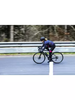 ROGELLI dámská zimní cyklistická bunda STRIPE blue/pink ROG351088