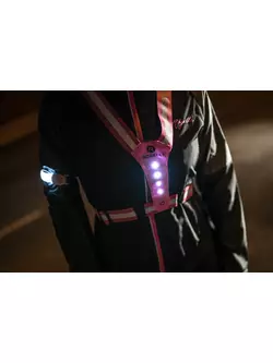 ROGELLI reflexní vesta s LED diodami LED pink ROG351114