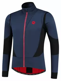 Rogelli Pánská zimní cyklistická bunda, softshell BRAVE modrá červená ROG351025
