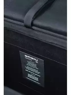 BASIL KAVAN ECO CLASSIC ROUNDED DOUBLE BAG 46L, taška do kufru na kolo, black 