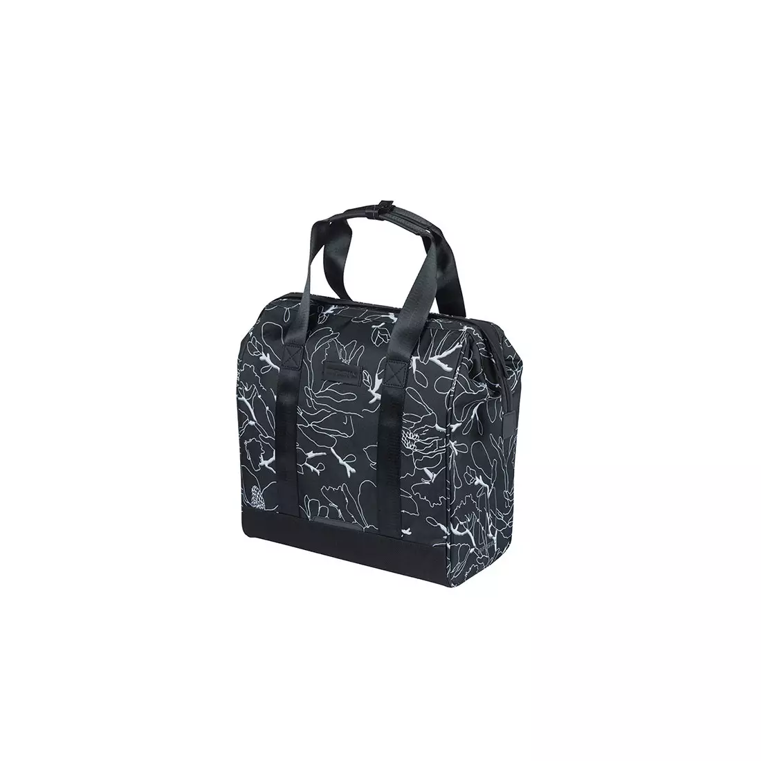 BASIL Městská taška na kolo - jednotlivá CITY GRAND SHOPPER, flower black 18250