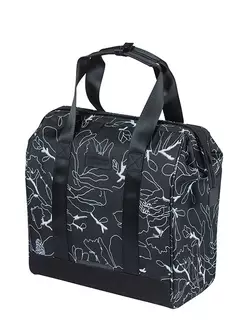 BASIL Městská taška na kolo - jednotlivá CITY GRAND SHOPPER, flower black 18250