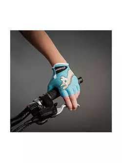 CHIBA COOL KIDS dětské cyklistické rukavice modrá / lama