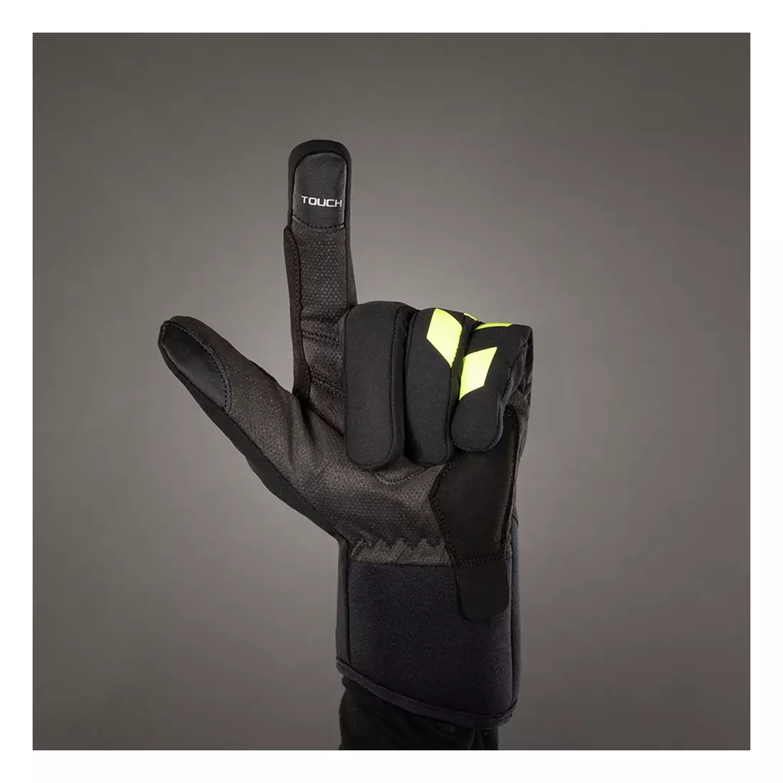 CHIBA zimní cyklistické rukavice RAIN PRO black-fluo 3120120C-3