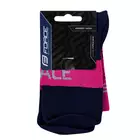 FORCE Cyklistické / sportovní ponožky TRACE, růžovo-modrá, 900896